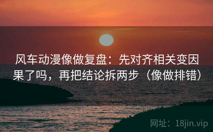 风车动漫像做复盘：先对齐相关变因果了吗，再把结论拆两步（像做排错）